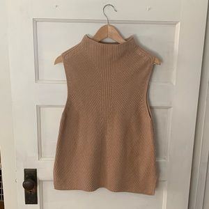 Max Studio 100% Cotton Camel Sleeveless Top Size L